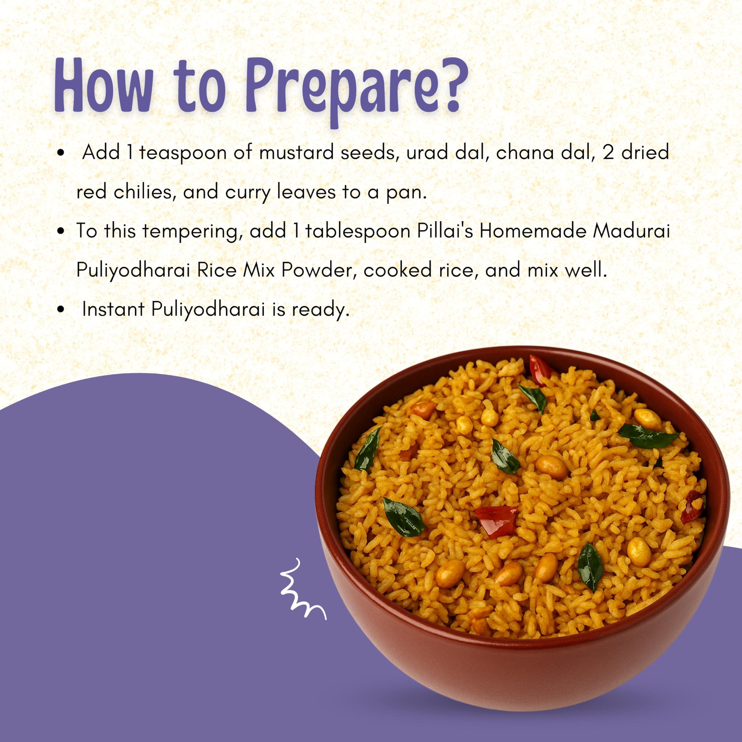 RR PILLAI'S RR PILLAI\'S Puliyotharai Rice Mix Powder - 100grams