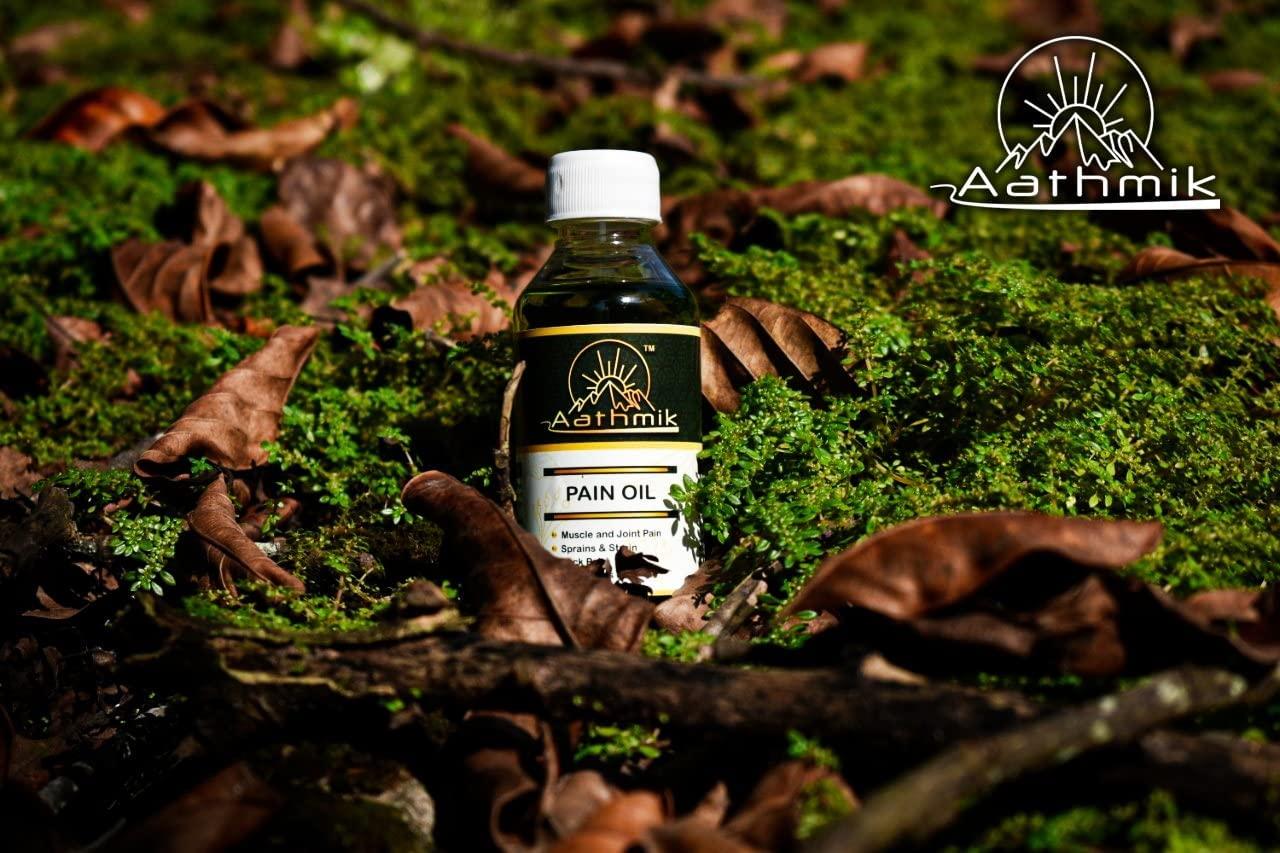 Aathmik Aathmik Ayurvedic Pain Relief oil for Joint pain,Body, Back, Knee, Legs, Shoulder and Muscle. |(75g)| (5)