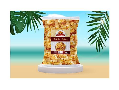 GHOTARAM Ghotaram Potato Chips Navratri Diwali Rakhi Utsav Special Namkeen Snack | Batata Wafers Chips aloo wafers Aloo Wafers Aloo Chips Falahari Fast Time Ready to eat Namkeen Snack-1Kg*2Pack