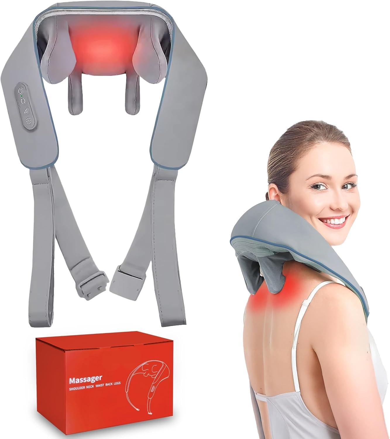 SEAHELTON SEAHELTON Neck and Back Massager, Neck Massager with Heating, Body Massager for Body Aches and Pains Relief, Electric Wearable 5D Cervical Neck Massage Machine for Deep Tissue Neck, Back, Shoulders, Waist and Legs - 6 Month Warranty