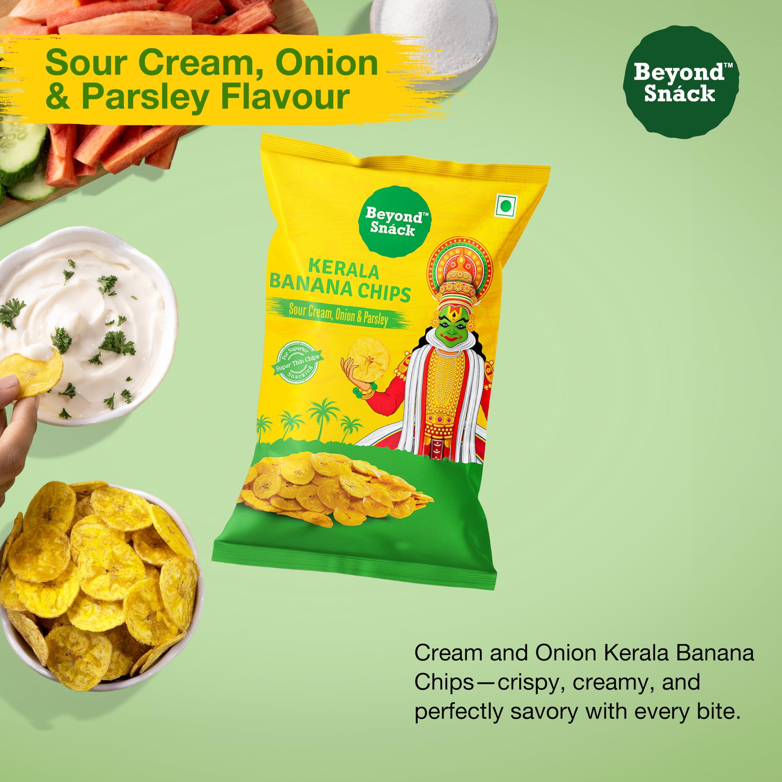 BEYOND SNACK Beyond Snack Kerala Banana Chips Thin Crunch Crispy Snacks 600g (100g*6packs) - Party Pack (600gms (Pack of 6), Combo)