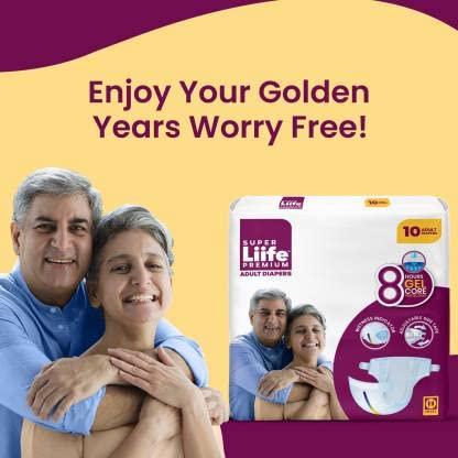 SUPER Liife Super Liife Taped Style Adult Diaper, Unisex |Extra Large- 20 Count (127-170 cm | Waist 50-67 Inches) | 8 Hours Gel Core Protection | Rash Free and Odourless | Wetness Indicator