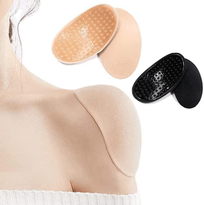 Cassarina Cassarina Shoulder Pads for Women Clothing, Soft Silicone Anti-slip Shoulder Push-up Pads Reusable Adhesive Shoulder Enhancer Pads, Non-Slip Shoulder Pads for Unisex (Beige)