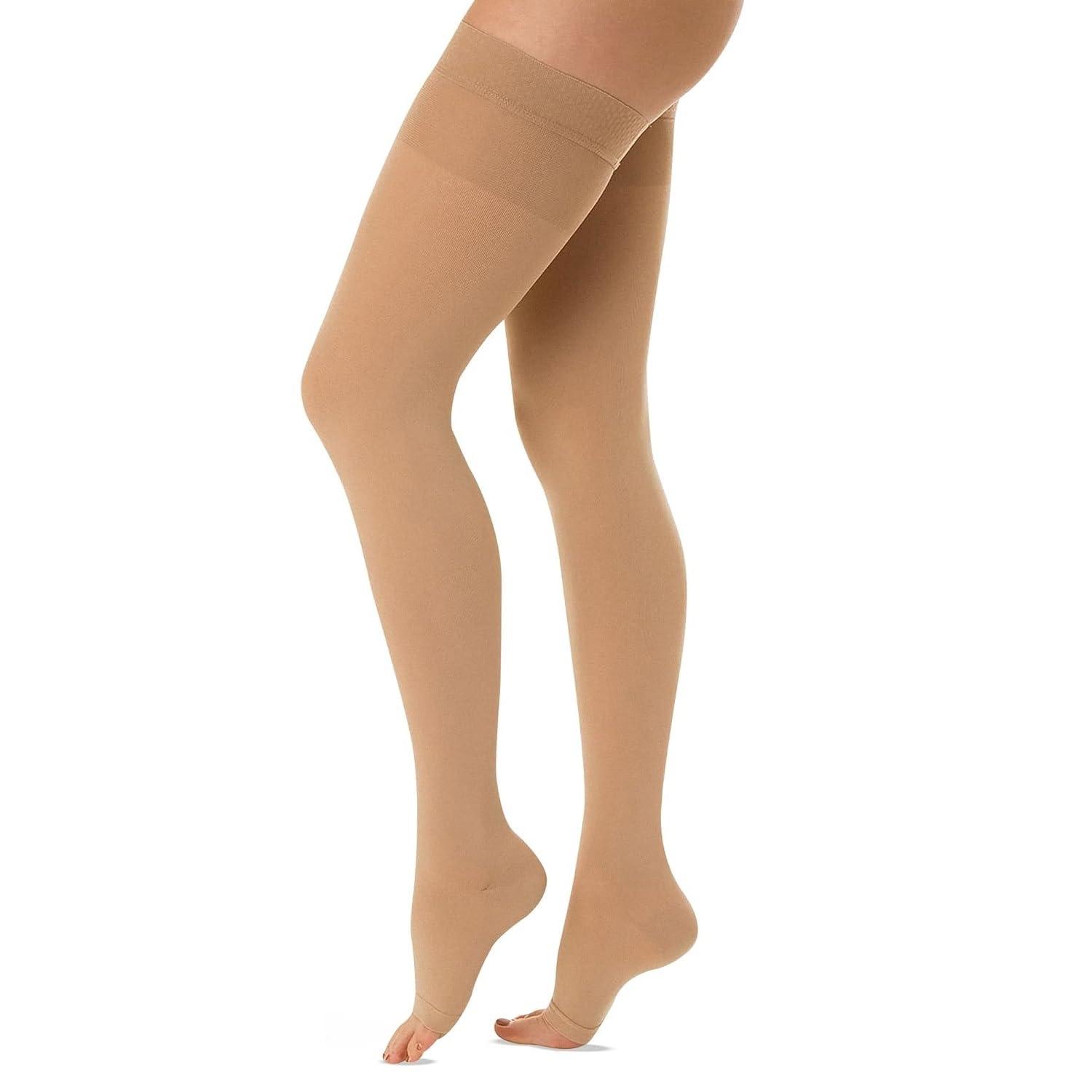 Ezyfit Ezyfit Imported Class II Graduated Medical Compression Stockings| Above Knee (Thigh Length) for Varicose Veins | Imported Compression Stockings | Varicose Veins Stockings For Men and Women | 23-32mm/Hg - Extra Large