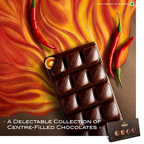 Fabelle Fabelle – The Bars Quartet, Centre-Filled Luxury Chocolate Bars Inspired by Classic Desserts and The Elements of Nature - Assorted Luxury Chocolates Gift Box, 524g