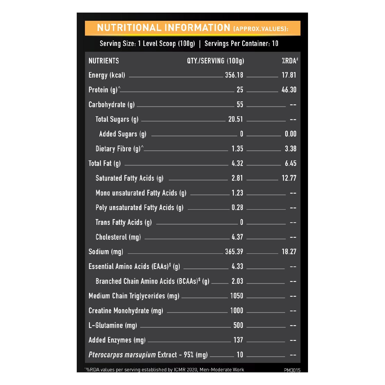 MuscleBlaze MuscleBlaze High Protein Gold Gainer (Chocolate Bliss, 1 Kg / 2.2 Lb), Powder,Pack of 1