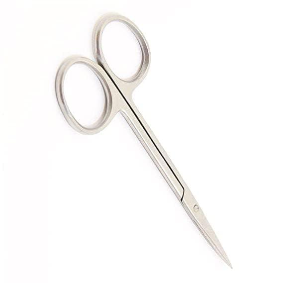 Fab Nation Fab Nation Stainless Steel SMALL Scissors for Eyebrow Grooming, Nose/Beard/Facial/Bikini Hair Trimming, Manicure Pedicure Cuticles Scissors - small kenchi (Pack of 3)