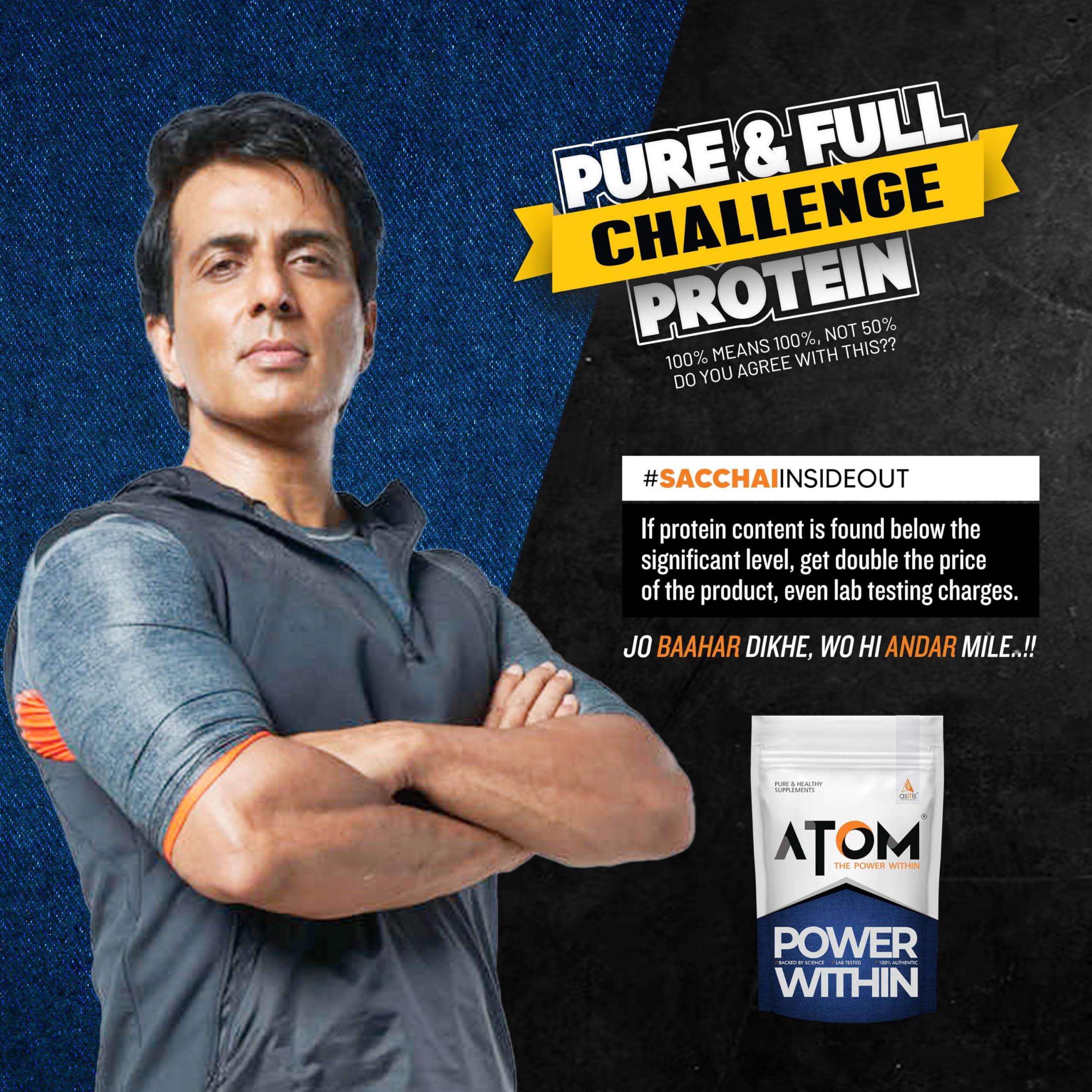 Asitis Nutrition AS-IT-IS Nutrition ATOM Pea Protein, 29g Protein, Peak Muscle Gains & Fast Recovery, Easy Digest, Vegan Smooth & Delicious, 1Kg (1, Mango Fusion)