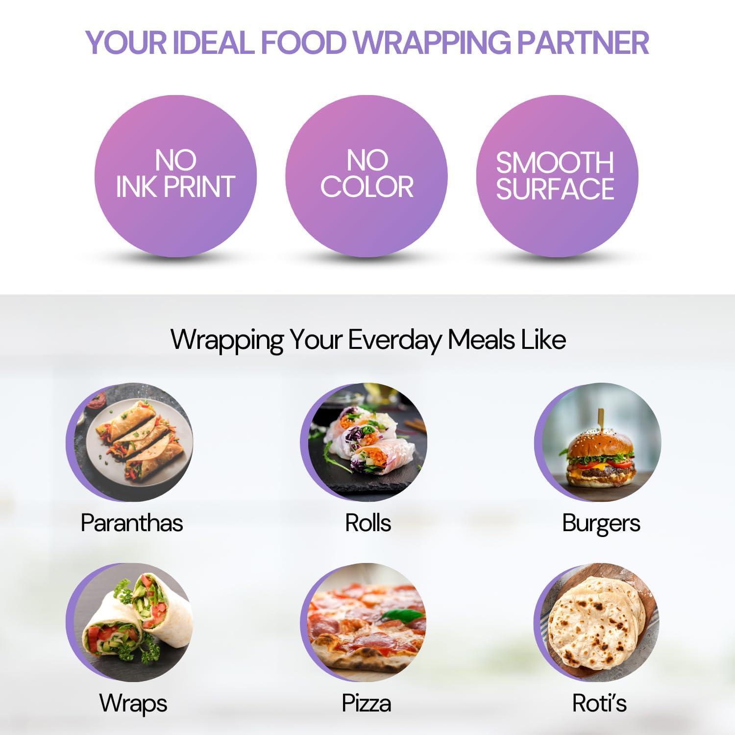 Papyrus Papyrus Butter Paper Roll for Roti 20 Mtr | Wrapping Roll for Food | Foil Wrap for Packing | Food Wrap Non Stick Paper| Parchment Paper Food Wrapping Paper