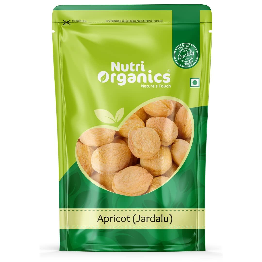 Nutri Organics NutriOrganics Dry Fruits Dried Apricot Jardalu - 200 grams | Badam BOR Khumani Dry Fruit | Dried Premium Afghani Apricots | Vegan, Sun Dried Apricots | Gluten & Sodium Free