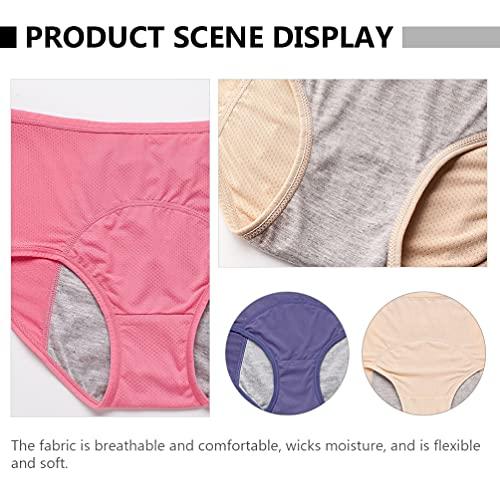Artibetter ARTIBETTER 3 Pcs Menstrual Briefs Menstrual Period Pants Leak- proof Physiological Pants Thickened Comfortable Menstrual Underwear Menstruation Breathable Underpants for Women Girls, 3XL