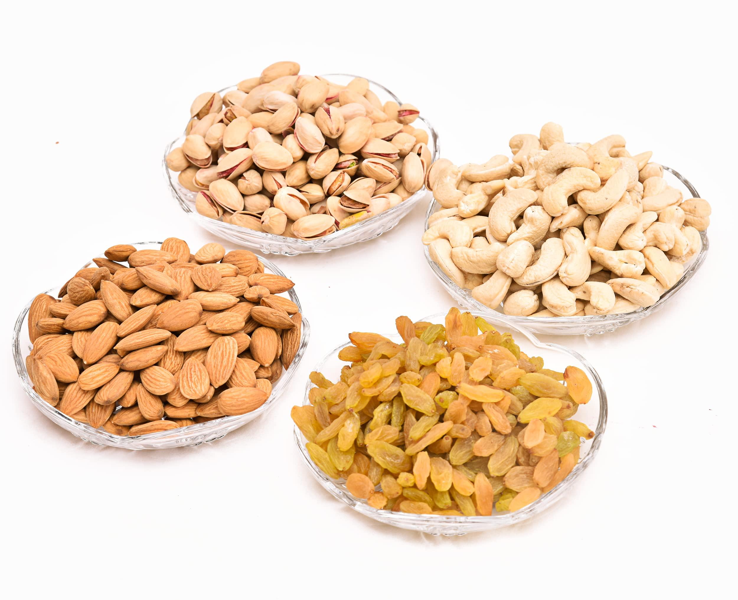 VT REAL NUTRI VT Real Nutri Rakhi With Dry Fruit Gift Hamper/Gift Baske/Box For Brother/Bhai/Bhabhi/Kids I Dry fruits I Mixed Nuts I Chocolates I Fancy Rakhi I 250 * 4(1000gm)