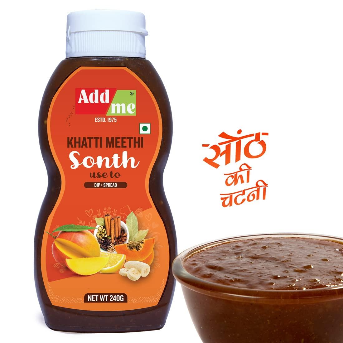 Add me Add me Khatti meethi sonth Chutney 240 G, Addme Mixed Pickle Chutney 210 G, & Addme Methi Dana achar Chutney 210 G ( 3 Bottles) = 660 Gm