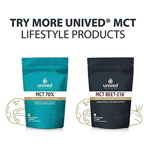 Unived Unived MCT 70% | Medium Chain Triglyceride Oil Powder | Clean Energy Fuel | Pure MCT 5g with C-8: 3528mg & C-10: 1512mg in a 70:30 ratio | Vegan & Keto Friendly | 30 Servings