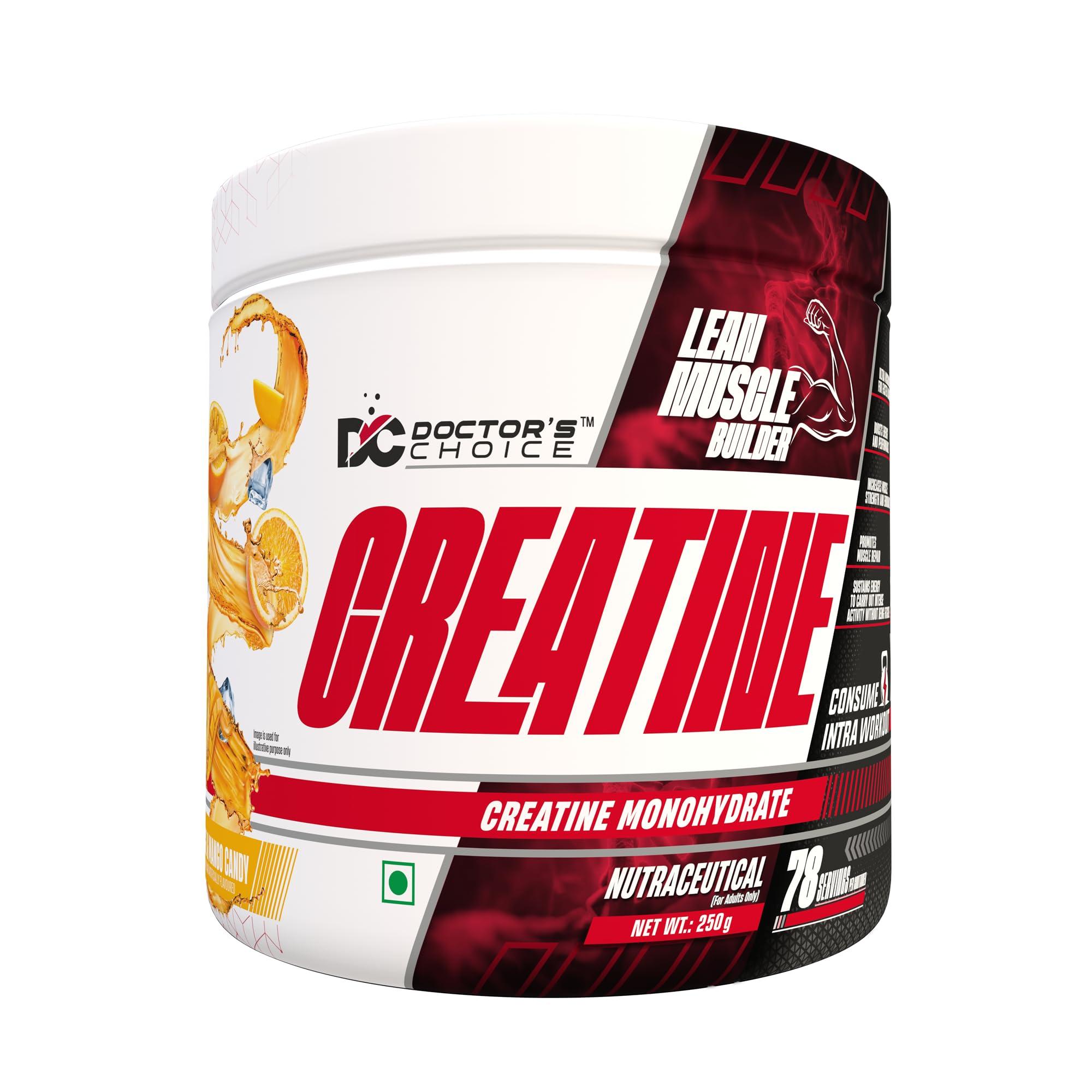 DC DOCTORS CHOICE DC DOCTORS CHOICE Creatine 83 Serving 250 gms (Orange mango Candy)