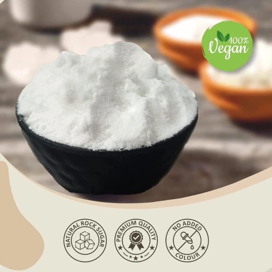 Gattani Natural's Gattani Natural's Rock Sugar Powder | Mishri Powder Pisi Hui Mishri | Crystal Sugar Powder | Chemical Free & Sulphurless, Semi Crystal Sugar Full Of Minerals & Nutrients Vegan & Gluten Free (1800 Gm)