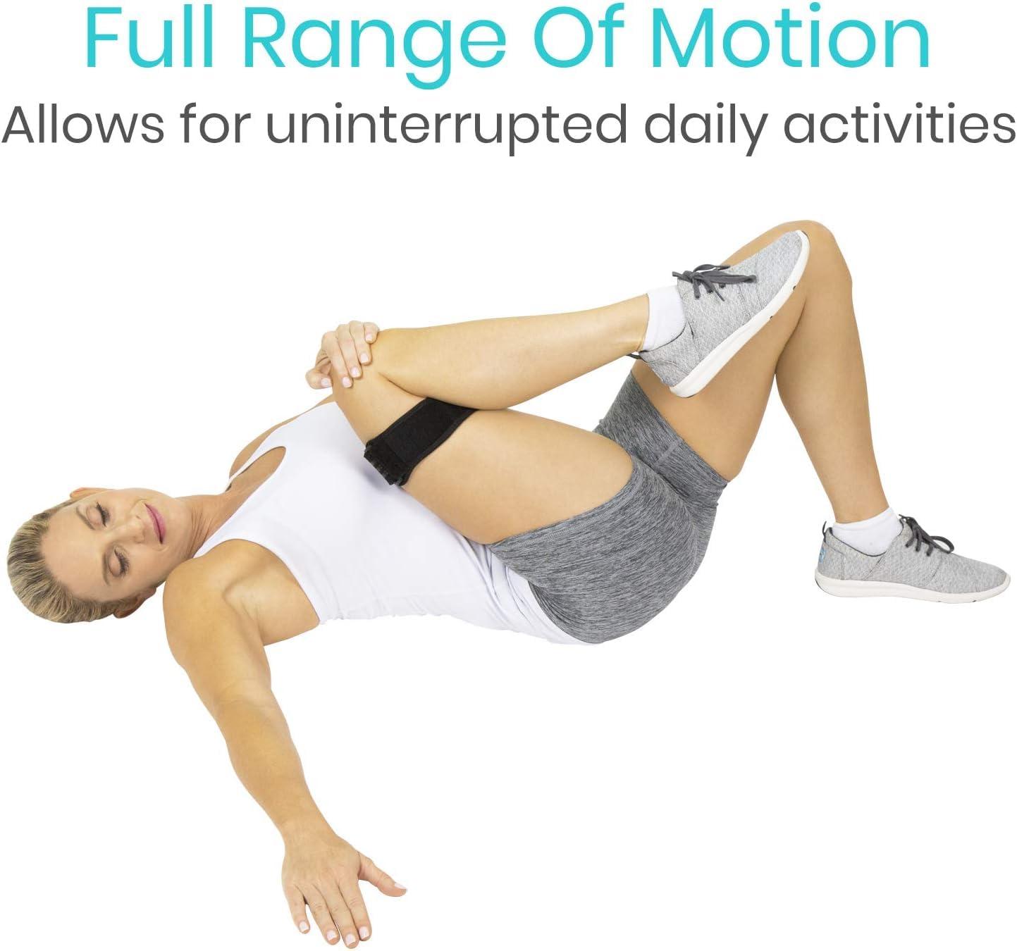 VIVE IT Band Strap by Vive - Best Iliotibial Band Compression Wrap - Outside of Knee Pain Hip Thigh IT Band Syndrome Support Brace for Running and Exercise - Vive Guarantee