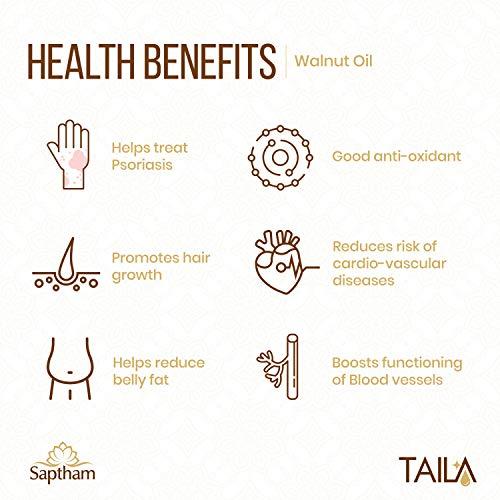 Saptham Saptham Taila 100% Wood Pressed/Cold Pressed Walnut Oil (100 ML)