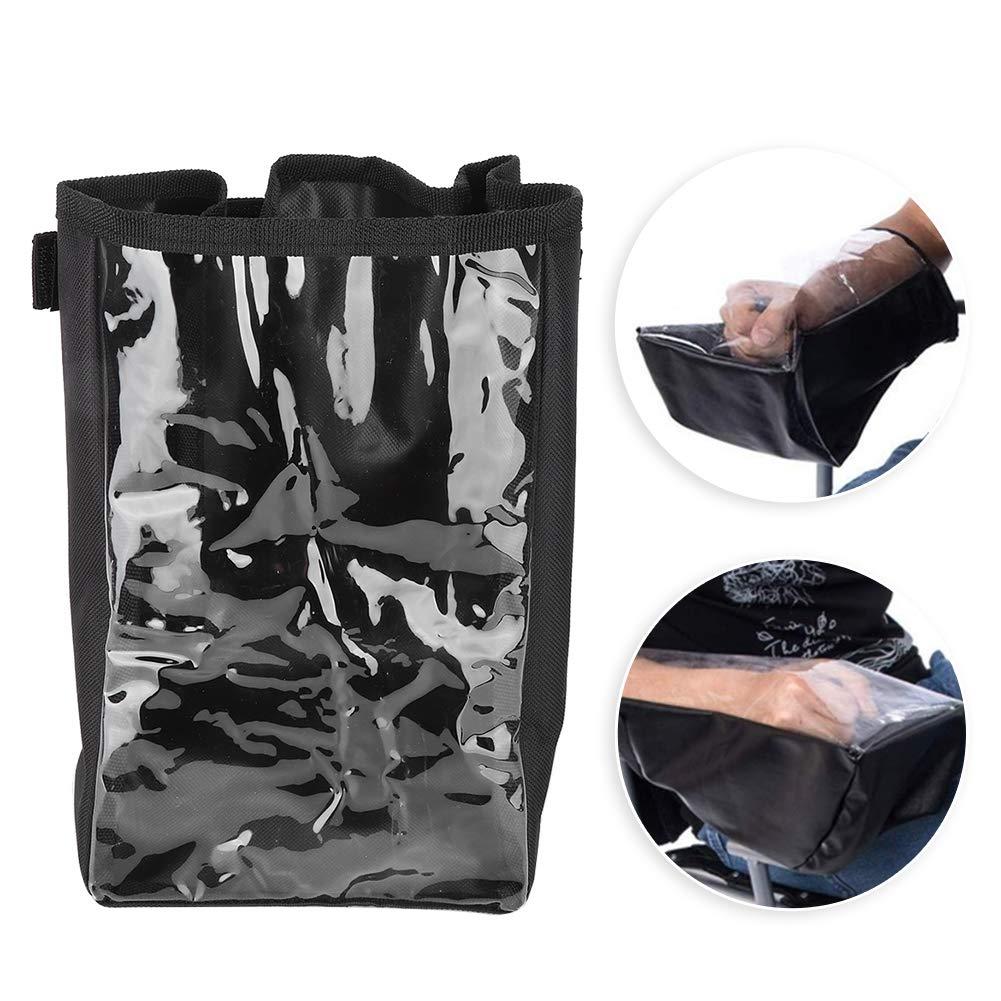 Caredy Electric Wheelchair Control Panel Cover, Power Chair Accessories Wheelchair Armrest Covers Joystick Cover Wheelchair Arm Covers Power Wheelchair Cover Protection Waterproof Cover(Black)