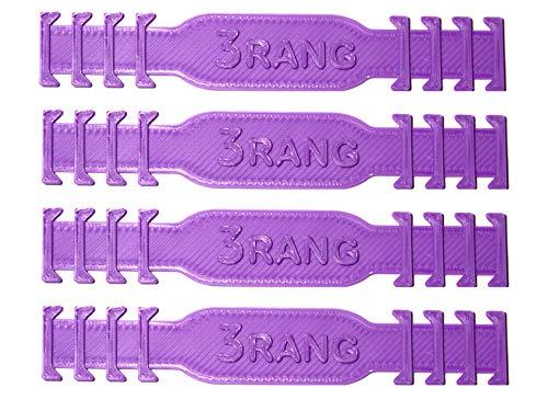 3 Rang 3 Rang Unbreakable Face Mask Holder and Extender Wear the mask longer without headache and Ear-pain (Purple pack of 4)