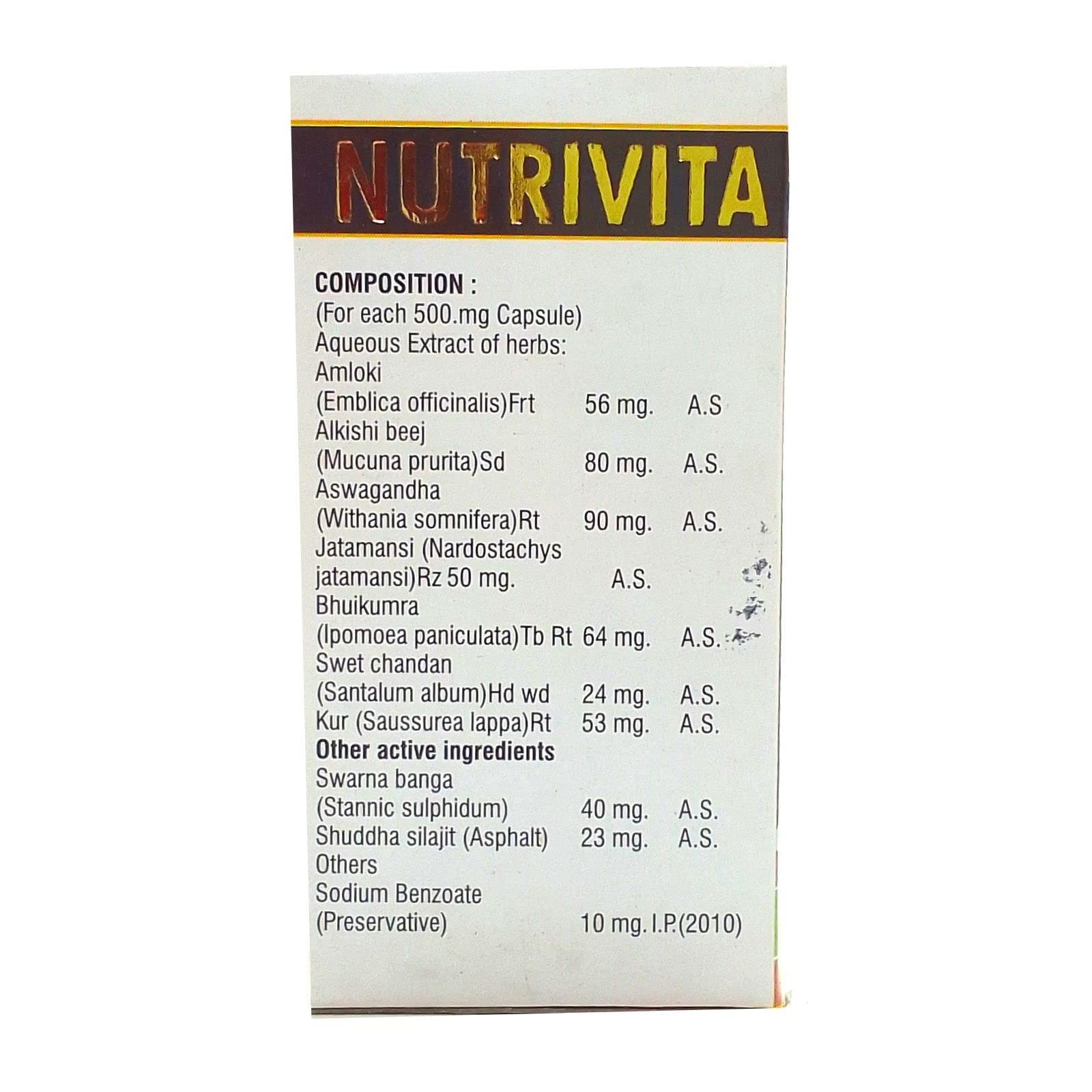 HERBSHD Ayurvedic Nutrivita Capsule | Well Being | Genaral health | 60capsule