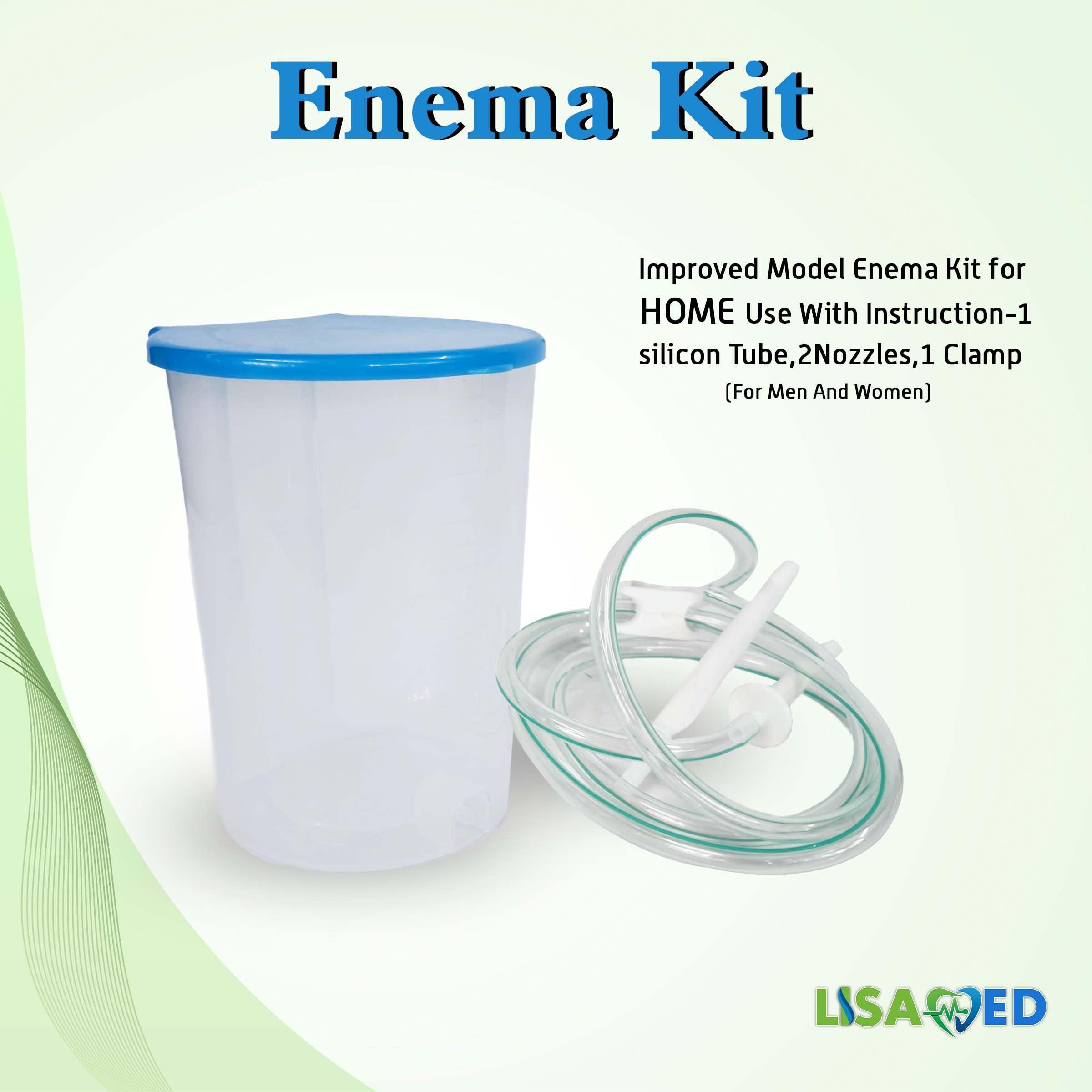 LISAMED LISAMED Enema home kit for Adults Reusable & washable Enema kit for Home use with Instruction (Pack of 1)