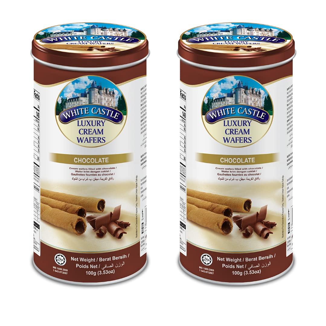 White Castle White Castle Luxury Chocolate Cream Wafer Roll Sticks 100gm. (Pack of 2)