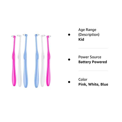 Boao 6 Pieces Tuft Toothbrush Tufted Brush End-Tuft Tapered Trim Toothbrush Soft Trim Wisdom Toothbrush Single Compact Interdental Interspace Brush for Detail Cleaning