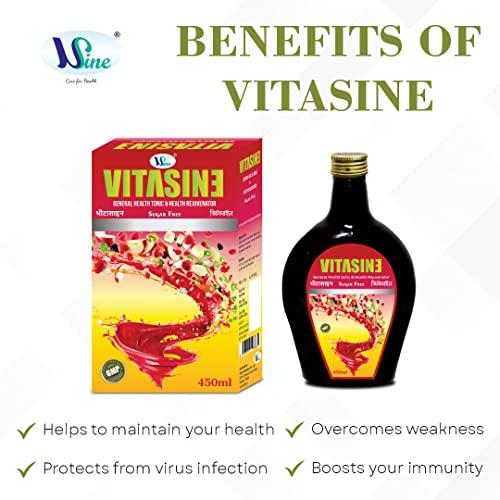 Usine VITASINE (Sugar Free) multivitamin Syrup | General Health tonic & Rejuvenator | GMP Certified | 100% Ayurvedic
