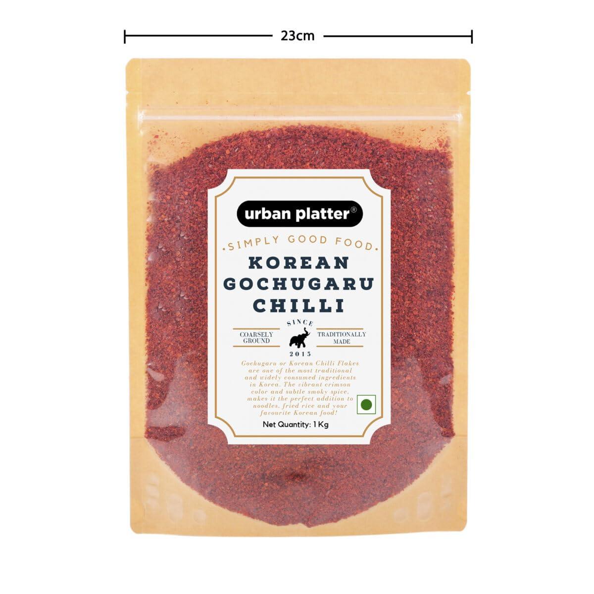 urban platter Urban Platter Korean Gochugaru Hot Pepper Powder 1Kg [Coarse ground Korean Dried Chilli Peppers | Smoky & Spicy| Use for Kimchi and other Korean Dishes]