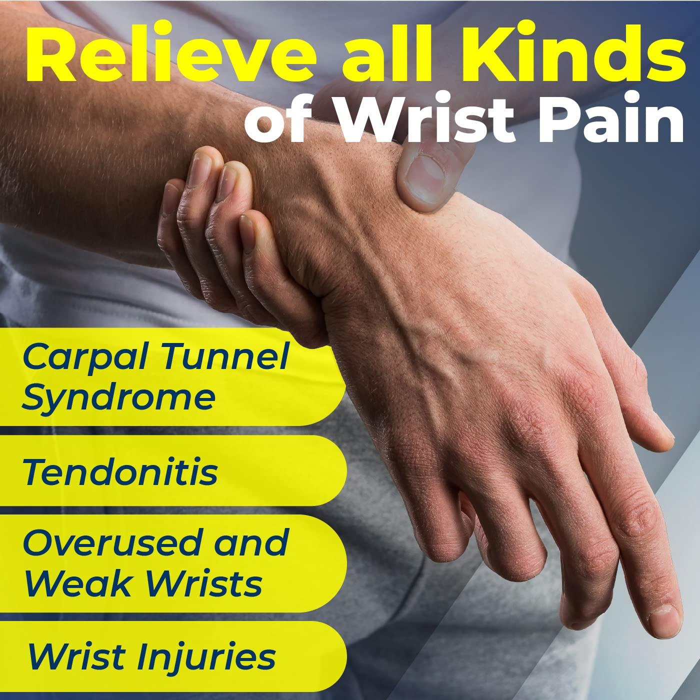 Sparthos Sparthos Wrist Support Sleeves (Pair) - Medical Compression for Carpal Tunnel and Wrist Pain Relief - Wrist Brace for Men and Women (X-Large, Cobalt Blue)