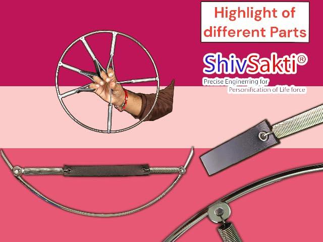 SHIVSAKTI Round Hand and Finger Grip Exerciser- Made for Hand Physiotherapy & Hand Paralysis Rehabilitation Training, Hand Strengthening Physiotherapy Equipment at Home and Clinic Based Exercise Program