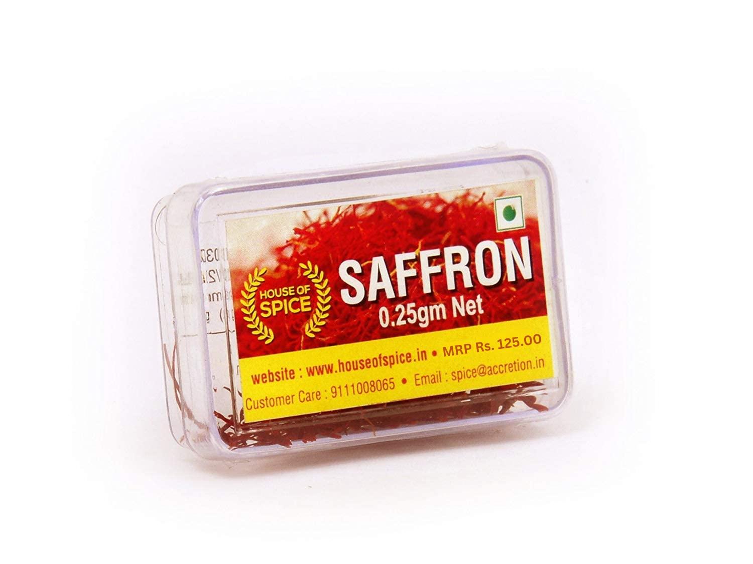 House of Spice House of Spice The Kashmiri Kesar Naturals Saffron Original 0.25gm Saffron Kashmiri 100% Pure Saffron Genuine Kashmiri Saffron