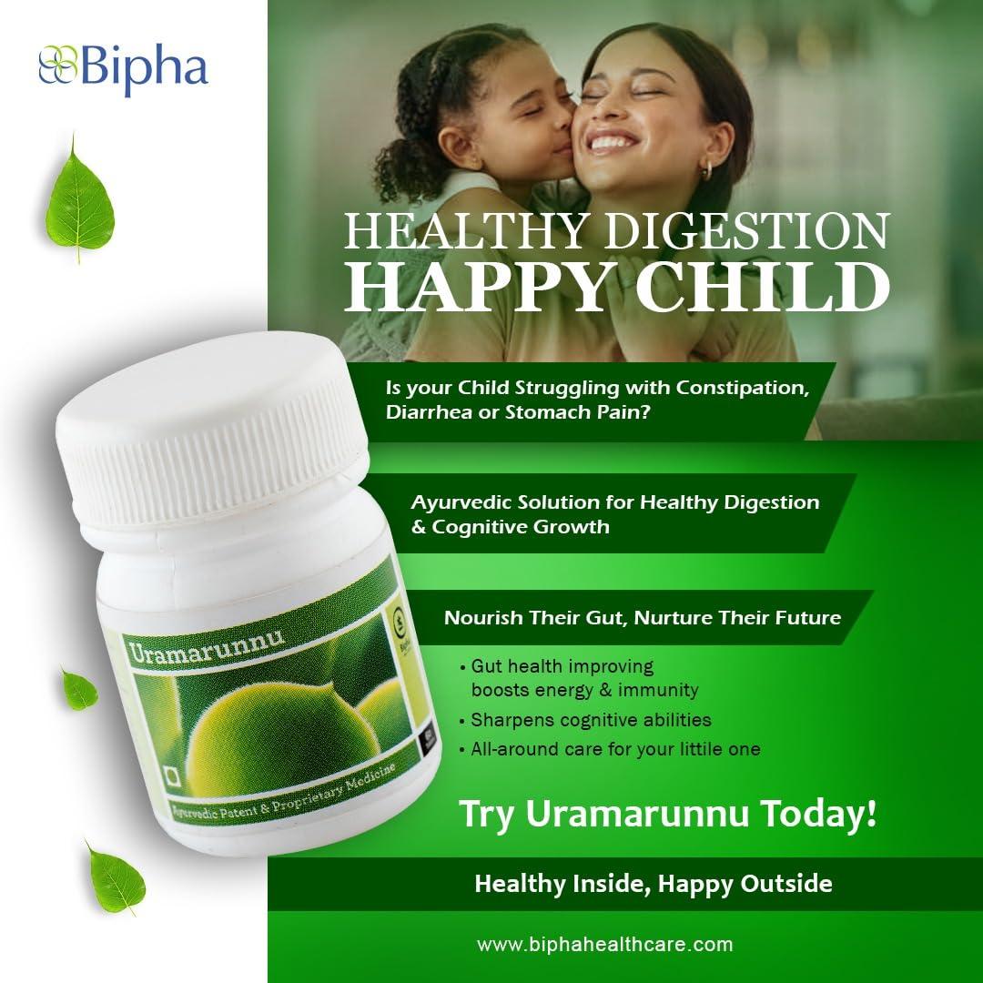 Bipha Ayurveda Bipha Ayurveda Baby Care Uramarunnu Tablets for Griping, Bloating of stomach, colic and to enhance metabolsm & appetite,Mild Natural Digestive for babies