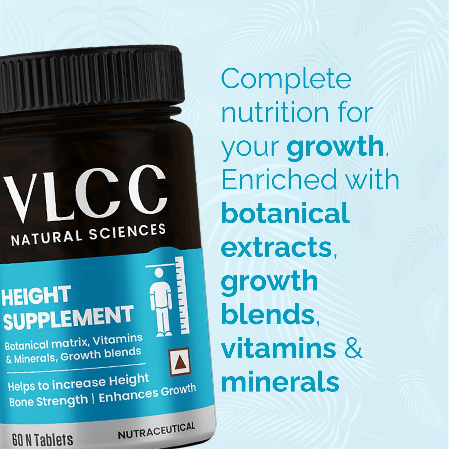 VLCC Wellscience VLCC Natural Sciences Height Supplement 60 Tablets (Pack of 1)
