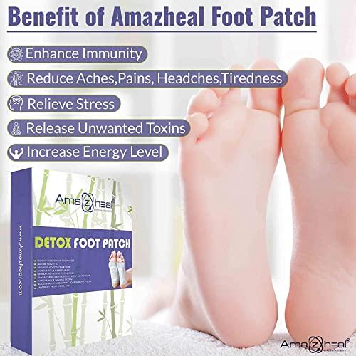 AMAZHEAL AMAZHEAL Premium Detox Foot Pad, Cleansing Toxin Remover Foot Patches, Organic Patch, For Men & Women (1 BOX = 30 Patches For 15 Days)