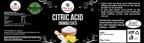 DHAWAK DHAWAK Citric Acid|Nimbu Sat - 400 Gms. Nimbu Sat|Lemon Salt|Jar Pack|- Powder