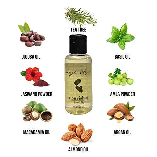 Singh Styled Singh Styled Beard Oil Nourisher - 50ml - Beard Oil for Beard and Mustache - Helps in Beard Growth and Reduces Beard Breakage - Made In India