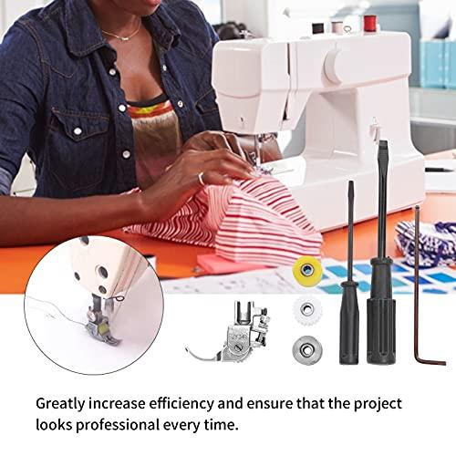 cigemay Roller Presser Foot, Presser Foot Tool Kit Walking Foot Almighty Replacement for Beginners
