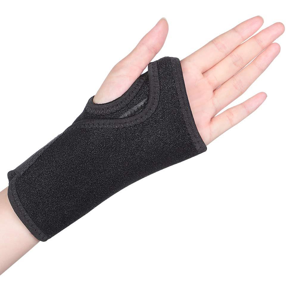 Yosoo Health Gear Wrist Brace, Wrist Splint Support Wrist Palm Protector with Metal Splint Stabilizer & Elastic Edged Thumb Hole for Carpal Tunnel, Tendonitis, Sports Injuries Pain Relief (Left Hand)