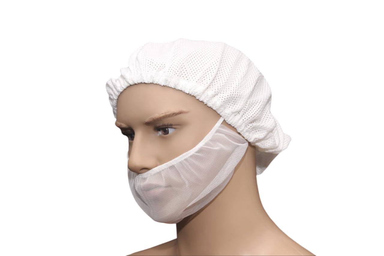 SubaA SuBaA Premium Washable Hairnet Head Cover Caps and Beard Cover Combo Pack (20 qty Pack) - Breathable Fabric, Lightweight | Ideal for Kitchen, House Cleaning, Farms, Food & Processing Industries, Hotels Hygiene (20)