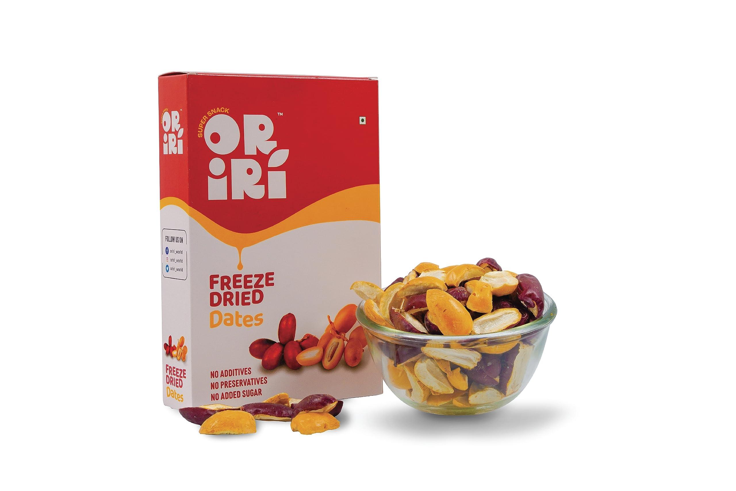 oriri Freeze Dried Dates by Oriri | 100% Natural and Healthy | Sugar free snack | Vegan | 25 grams