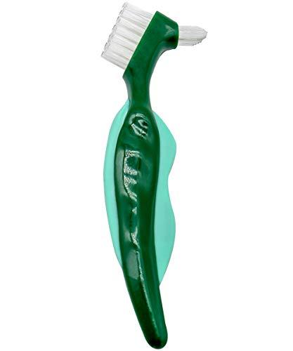 sammiy 2 Pcs Premium Hard Denture Brush Toothbrush, Cleaning Brush, Multi-Layered Bristles & Portable Denture Double Sided Brush, Denture Care