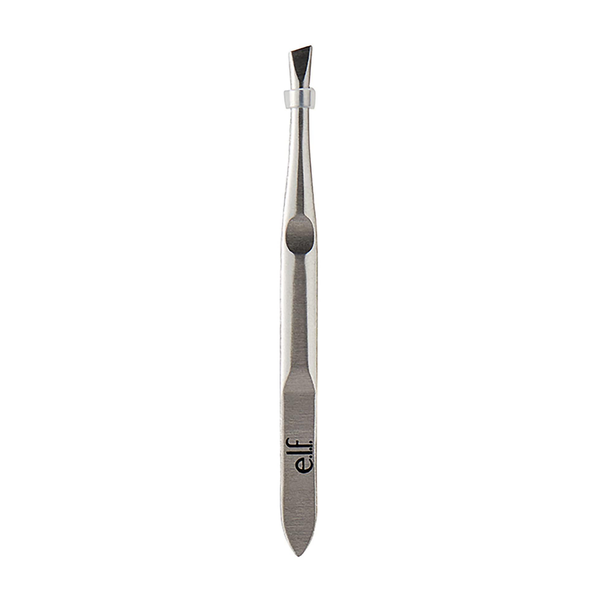 e.l.f. Cosmetics e.l.f. Slant Tweezer, Professional Quality Stainless Steel, Provides a Strong Grip, Removes Hairs Accurately, Shapes, Defines, Easy To Use, Ergonomically-Designed