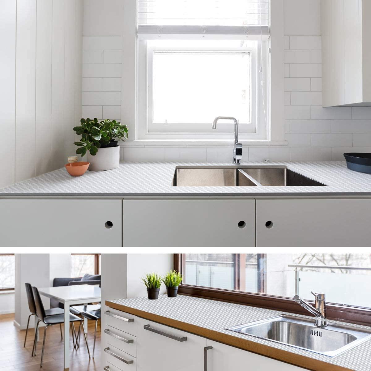 LAKHANI VENTURE LAKHANI VENTURE Kitchen Oil Proof Stickers Self Adhesive Aluminium Foil Silver Sticky Back Plastic Waterproof Wallpaper for Countertop Cooktop Backsplash DIY