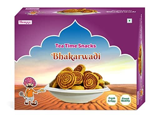THAGGU THAGGU Gujarati Style Big Bhakarwadi Snacks (Crunchy, Light and Flavourful)| 250 Gm Pack BHAKARWADI | Indian Namkeen