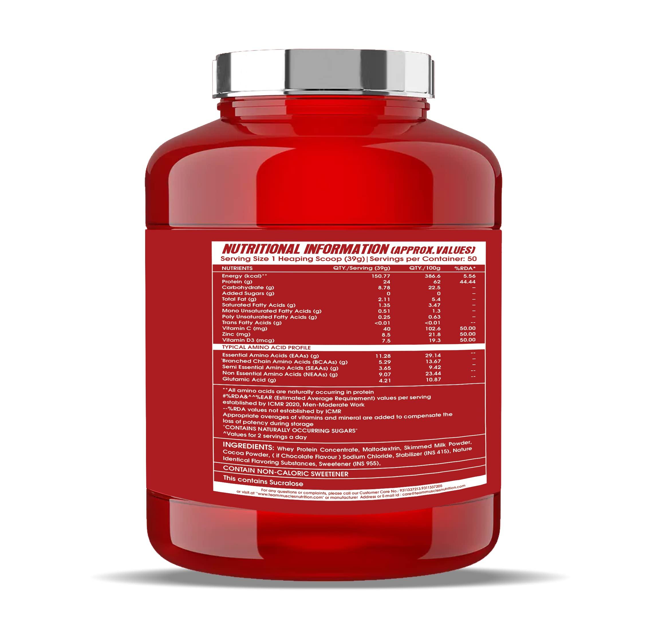 TM WITH TEAM MUSCLES TM WITH TEAM MUSCLES Fuel Nine Whey Protein- (Mango-2Kg)