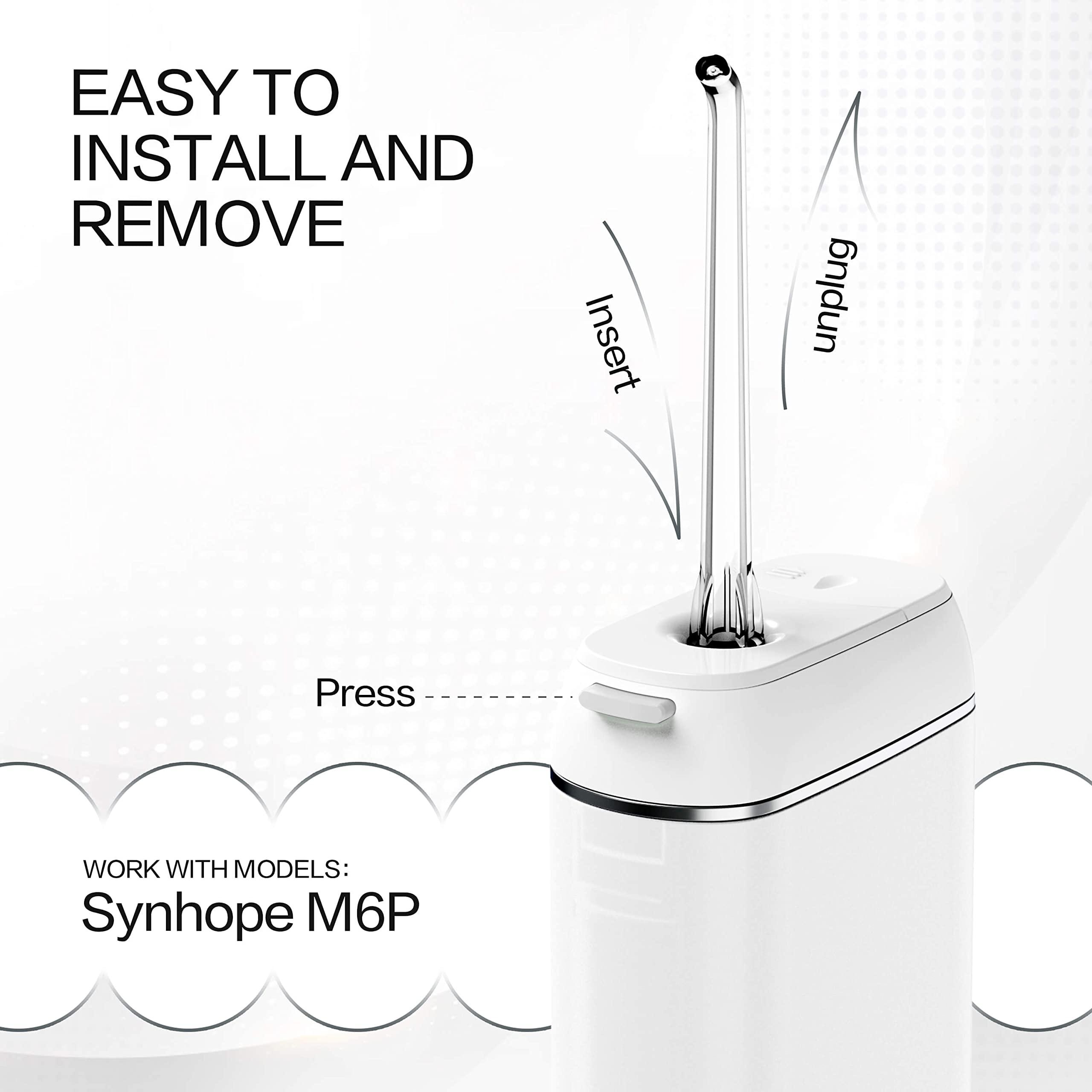 SYNHOPE 4pcs Standard Type Replacement Tips for SYNHOPE Mini Portable Water Flosser