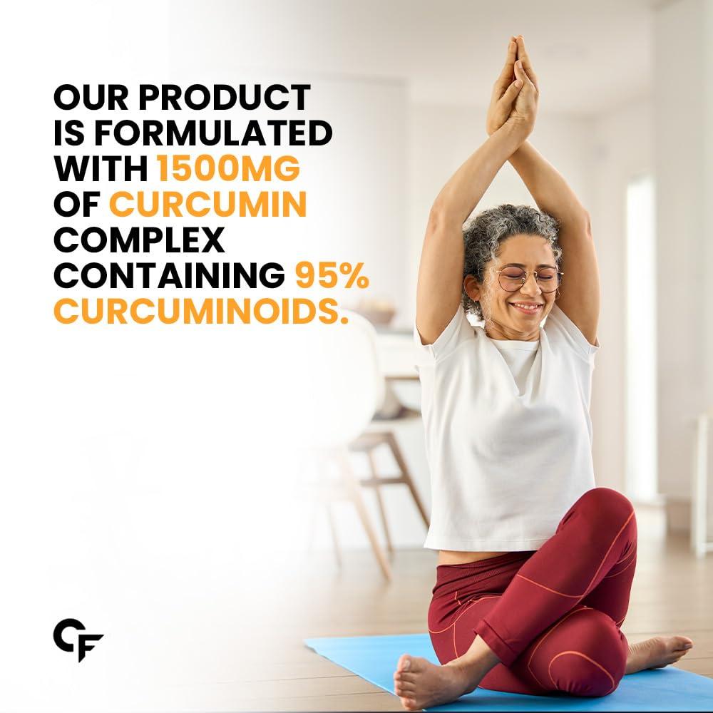 Carbamide Forte Carbamide Forte Curcumin Tablets with Piperine and 95% Curcuminoids | Anti inflammatory Supplement for Adults | With Curcuma Longa, Turmeric & Ginger Root extract | 60 Veg Tablets