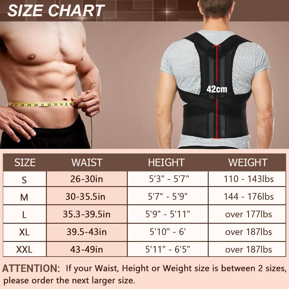 ELEBAE ELEBAE Unisex - Lumbar Support Plus Size Back Support Medical Double New Fully Adjustable Back Brace for Posture Correction and Back Pain Support (X-LARGE)